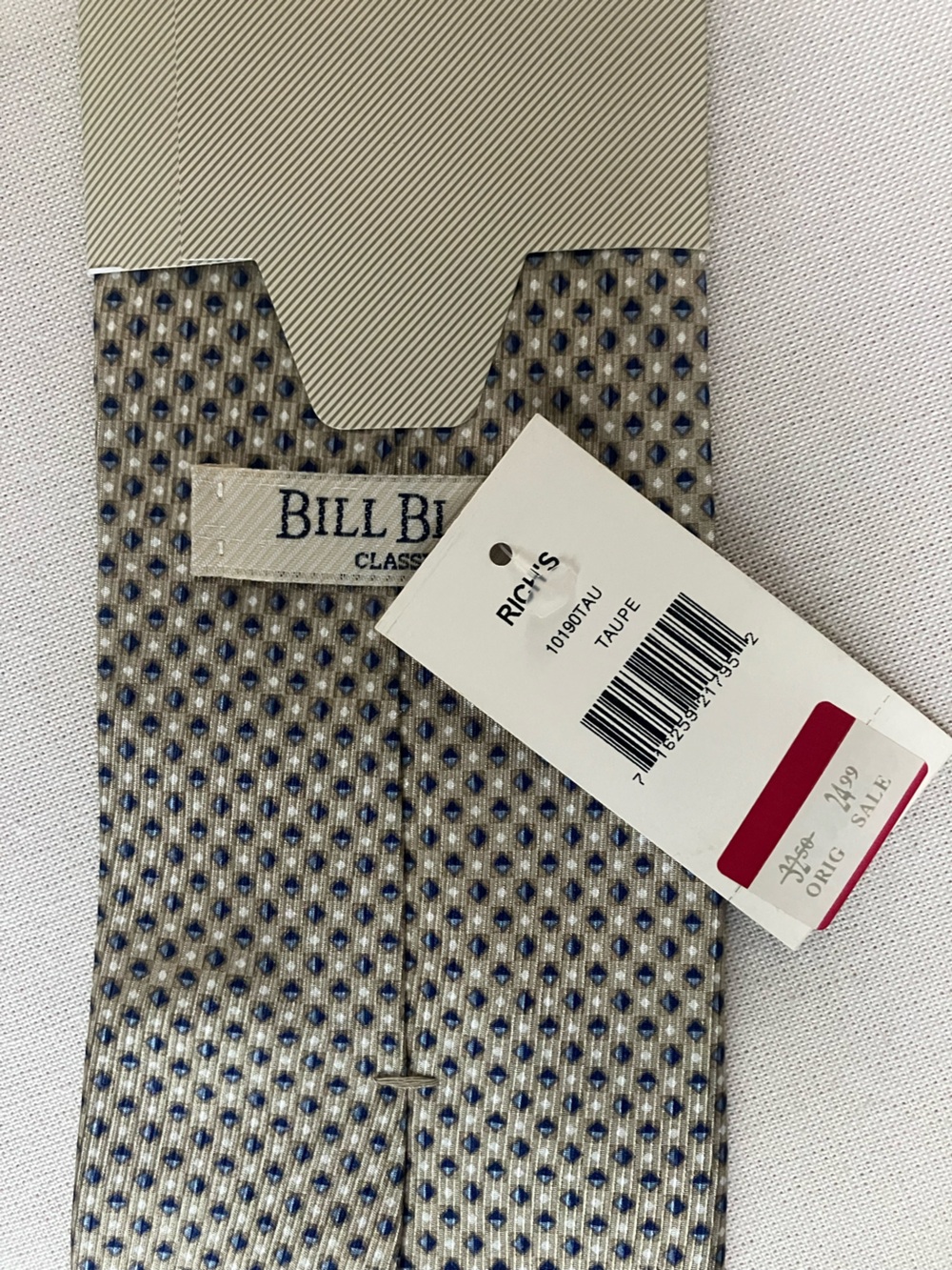 4 Silk Neckties Traditional Classic Professional New Blue, Taupe, Gray - Picture 3 of 7